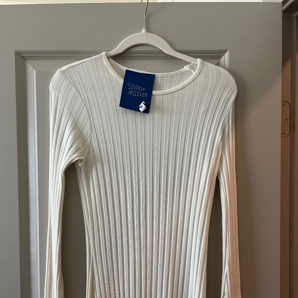 Simon miller crew neck long sleeve knit dress